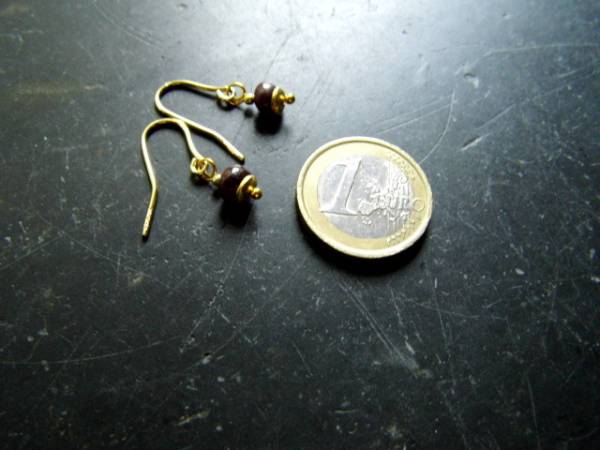 Ohrring, Ohrhänger, Silber, vergoldet, Granat, rot, Schmuck, Frauen