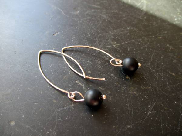 Ohrring, Ohrhänger, Sterlingsilber, Onyx, schwarz, Schmuck, Frauen