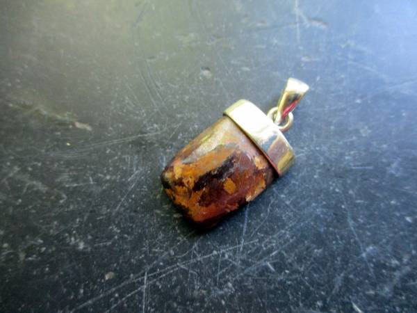 Anhänger, Sterlingsilber, Boulder Opal, braun, rechteckig, Schmuck, Frauen
