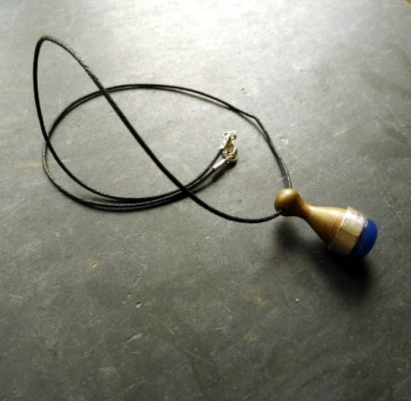 Kette, Peg doll, Holz, Silber,Blau Quarz, Puppe, Peg, Schmuck, Setzer, Spielstein