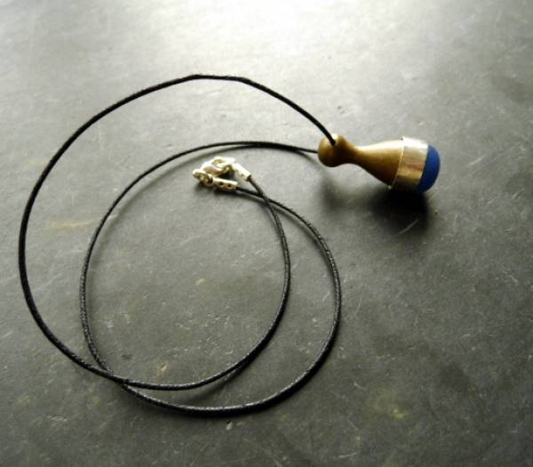 Kette, Peg doll, Holz, Silber,Blau Quarz, Puppe, Peg, Schmuck, Setzer, Spielstein