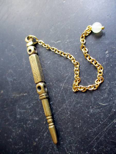 Pendel, spitz, verzeirt, Messing, Esoterik, Schamane, Wicca