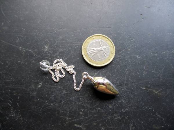Pendel, Sterlingsilber, Silberpendel, groß, Wicca, Spitzpendel, Magie