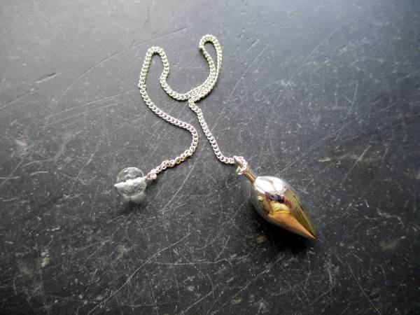 Pendel, Sterlingsilber, Silberpendel, groß, Wicca, Spitzpendel, Magie
