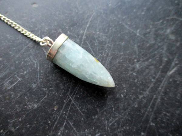 Pendel, Aquamarin, Silber, Esoterik, Schamane, Wicca, Spitzpendel