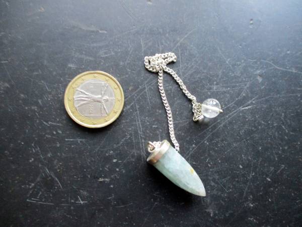 Pendel, Aquamarin, Silber, Esoterik, Schamane, Wicca, Spitzpendel