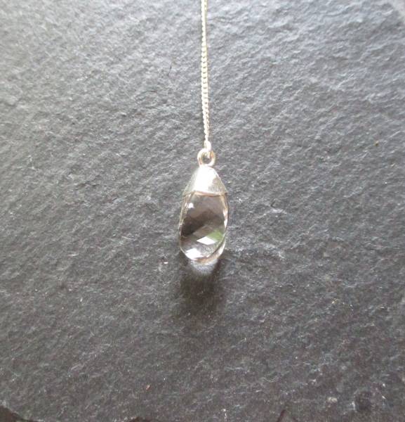 Pendel, Silberpendel, Bergkristallpendel, Sterlingsilber, Bergkristall, facettiert, Magie, Wicca,