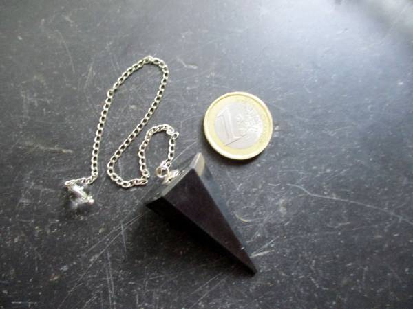 Pendel, Spitzpendel, Schungit, Metall, Schamane, Esoterik, Wicca