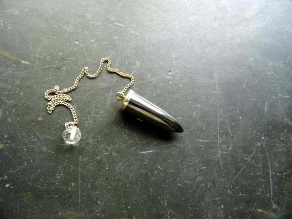 Pendel, Spitzpendel, Hämatit, Sterlingsilber, Wicca