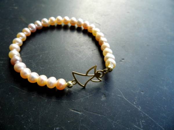 Armband, Symbolarmband, Engel, Silber, vergoldet, Schutz, Schmuck