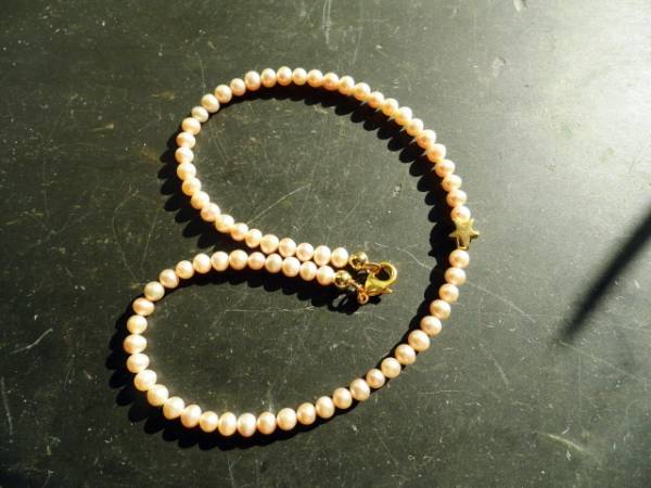 Kette, Perlen, Braut, Schmuck, Stern, gold, rose