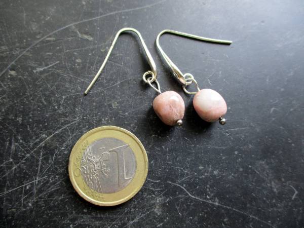 Ohrring, Hängeohrringe, Sterlingsilber, Rhodonit, hellrose, Schmuck, Frauen