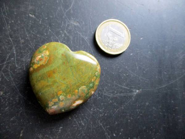 Herz, Edelsteinherz, Deko, Geschenk, Rhyolith, grün, bunt