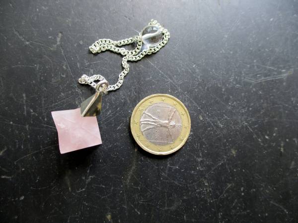 Pendel, Rosenquarz, Merkaba, Metall, Schamane, Wicca