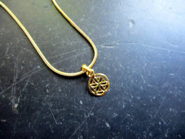 Blume des Lebens, Saat des Lebens, Anhänger, Silber, vergoldet, Symbol, Schmuck, klein