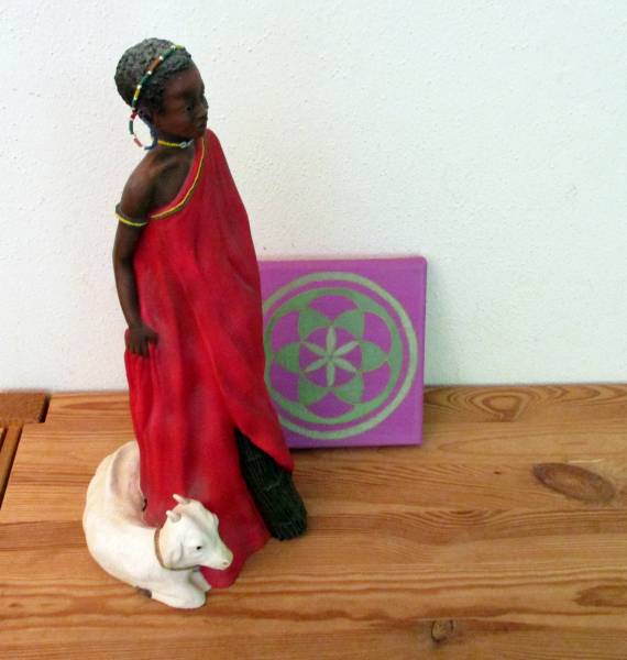 Symbolbild, Saat des Lebens, Acryl, Leinwand, handgemalt, 15 x 15