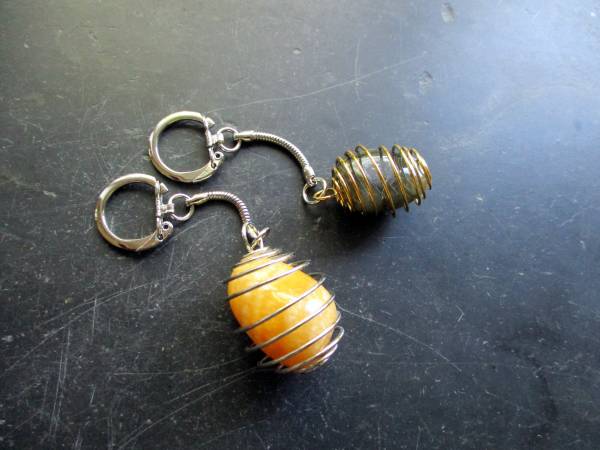 Schlüsselanhänger, Taschenanhänger, Perlenkäfig,  Onyx, Metall, Edelstein, Rucksack, Anhänger, bicolor