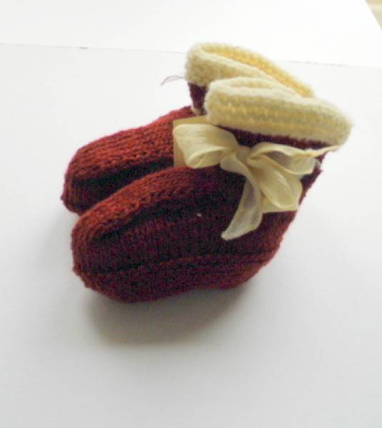 Baby Schuhe, Schuhe, Baby, Booties, Schleife, Seide, gestrickt, Wolle