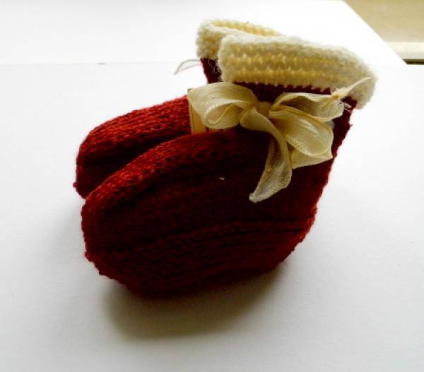 Baby Schuhe, Schuhe, Baby, Booties, Schleife, Seide, gestrickt, Wolle