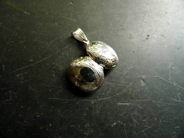 Anhänger, Sterlingsilber, aufklappbar, Silber, für Foto, Sterlingsilber, Mädchen