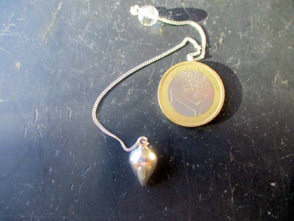 Silber, Pendel, Silberpendel, Sterlingsilber, Tropfenpendel, Silberkette, Schamane, Esoterik, klein
