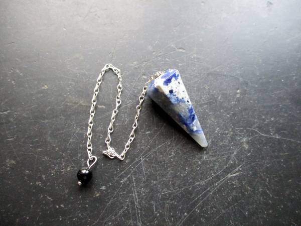 Sonderangebot, Pendel, Spitzpendel, Sodalith, blau, Wicca