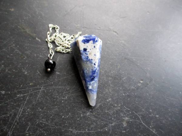 Sonderangebot, Pendel, Spitzpendel, Sodalith, blau, Wicca