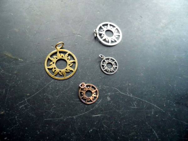 Anhänger, Sterlingsilber, Silber, Sonne, filigran, klein, Freude, Schmuck