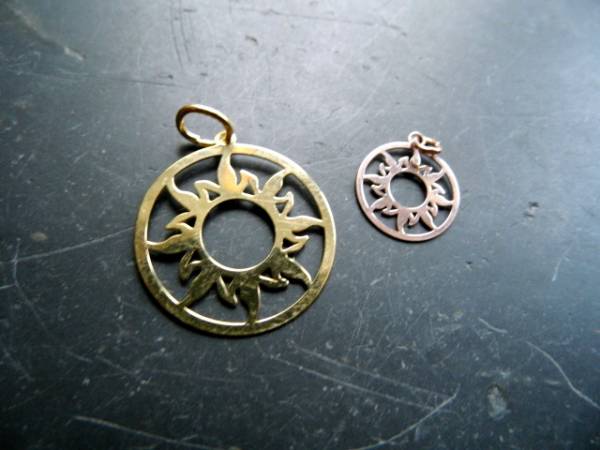 Anhänger, Sonne, klein, Sterlingsilber, rose vergoldet, Schmuck, Frauen, Mädchen