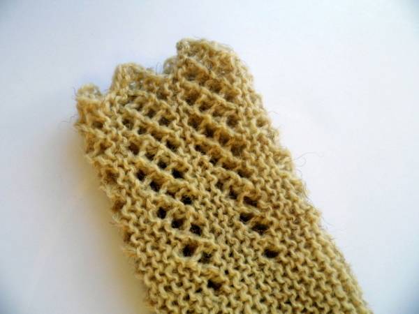Armstulpen, Stulpen, Pulswärmer, Wolle, Spitze, elegant, gestrickt, beige