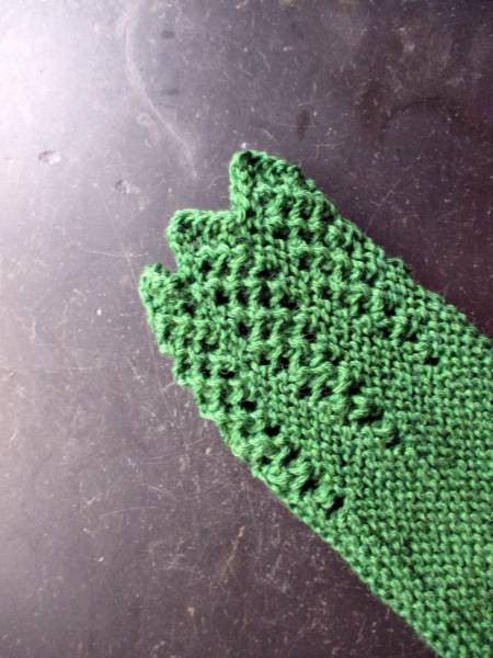 Stulpen, Pulswärmer, Armstulpen, Wolle, Strick, Spitze, grün