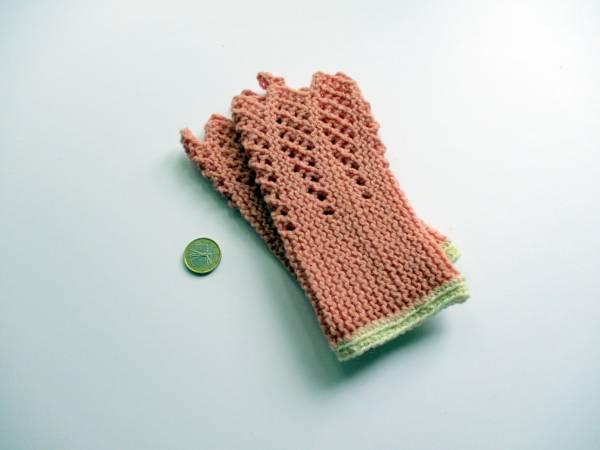 Armstulpen, Stulpen, Pulswärmer, Wolle, Spitze, elegant, gestrickt, rosa, weiß