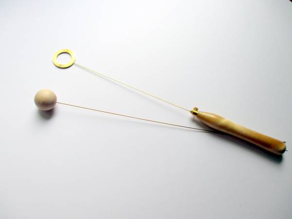 Einhandrute, Tensor, Wünschelrute, Rute, groß, Holz, Kugel, Ring, zerlegbar