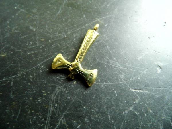 Anhänger, Thorhammer, Bronze, goldfarben, Thorhammer, Thor, Germanen, Männer, Frauen, Schmuck