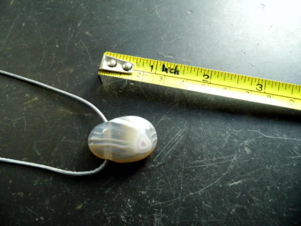 Kette, Lederband, Anhänger, Achat, Tropfen, grau, Schmuck, Unisex