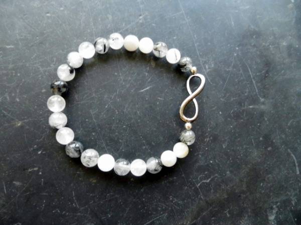 Armband, Männer, Turmalin Quarz, Infinity, Männerarmband