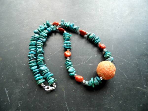 Kette, Koralle, Türkis, rot, türkisfarben, Silber, Schmuck, Kugel