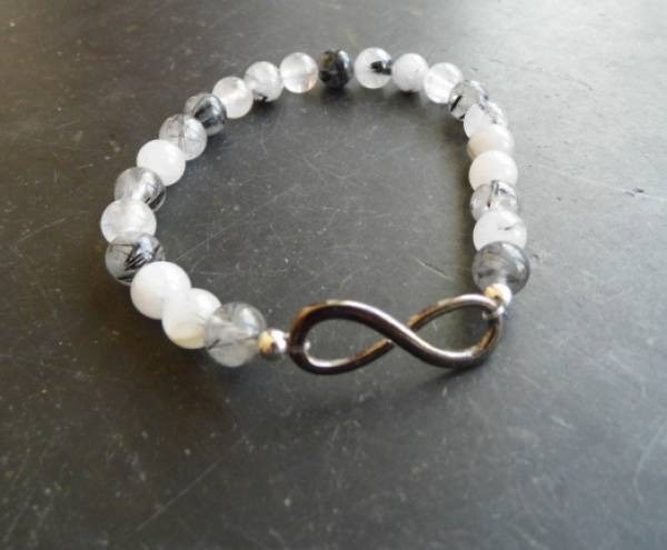 Armband, Männer, Turmalin Quarz, Infinity, Männerarmband