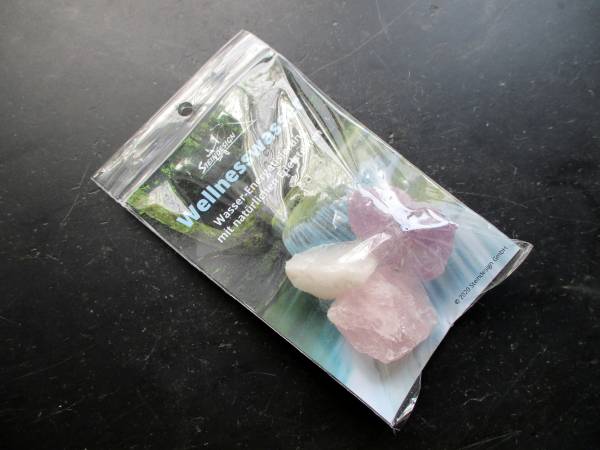 Wassersteine, Edelstein, Rosenquarz, Amethyst, Bergkristall, Säckchen